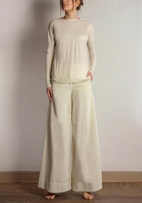 Rose & Lini BARBARA TANI COTTON “PANT 475 V03” FLOUR