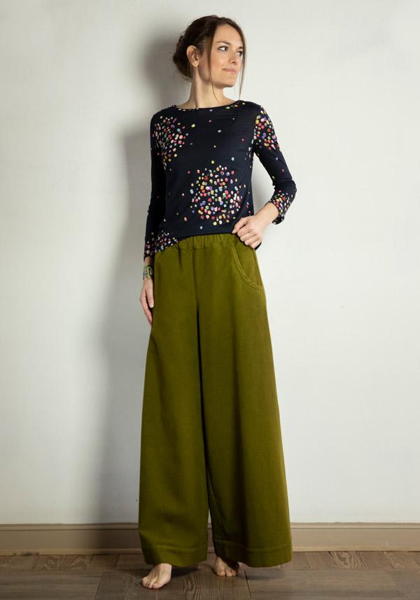 Rose & Lini BARBARA TANI COTTON “PANTS 457 F02” CURRY