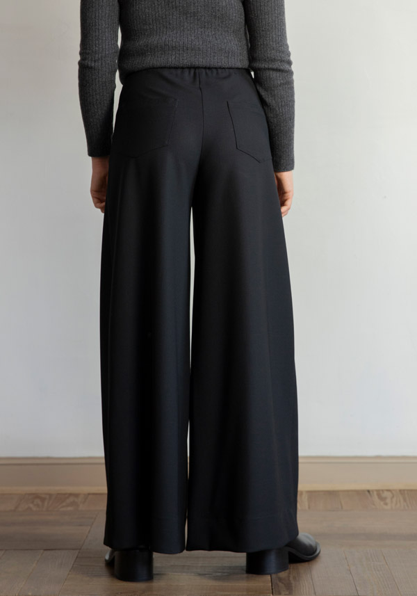 Rose & Lini BARBARA TANI WOOL “PANT 475 LANA” BLACK