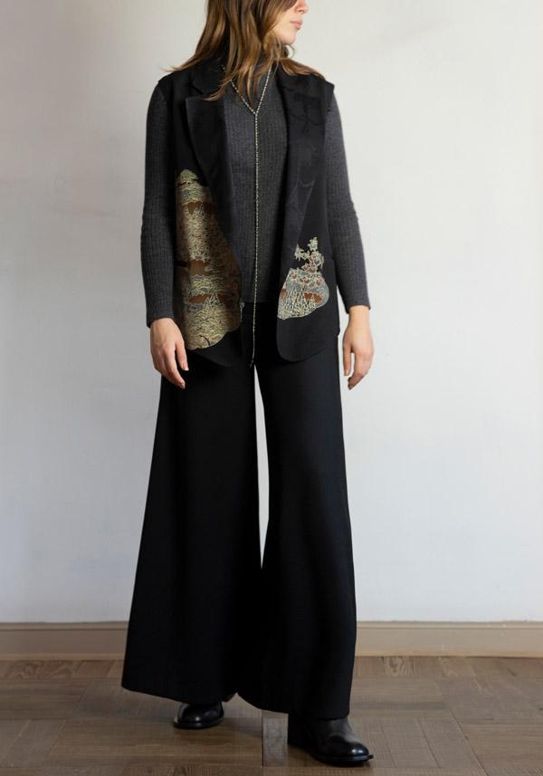 Rose & Lini BARBARA TANI WOOL “PANT 475 LANA” BLACK