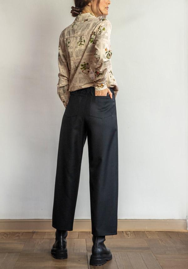 Rose & Lini BARBARA TANI WOOL “PANTS 462 LANA” BLACK