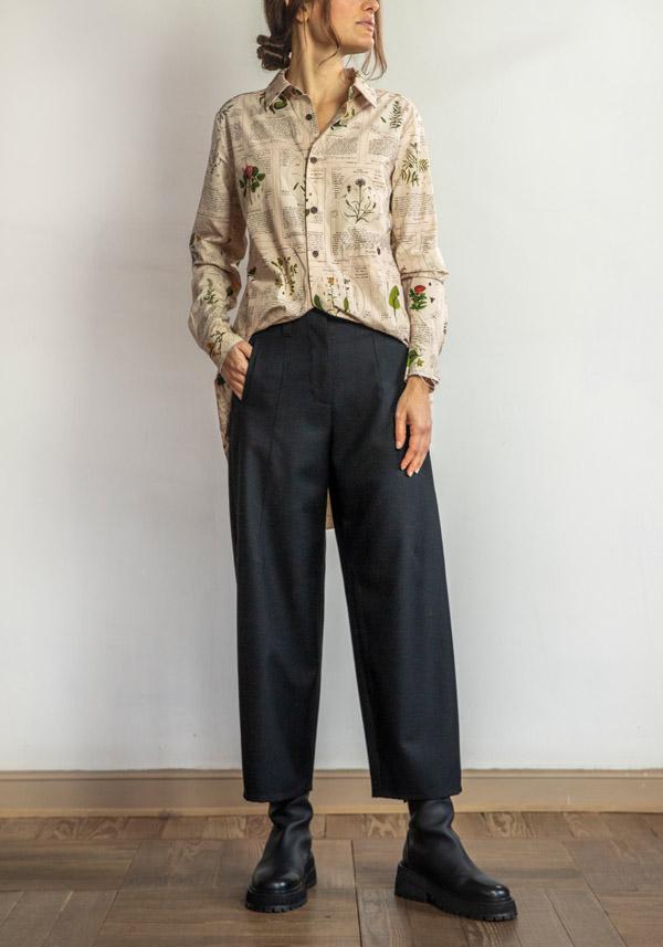 Rose & Lini BARBARA TANI WOOL “PANTS 462 LANA” BLACK