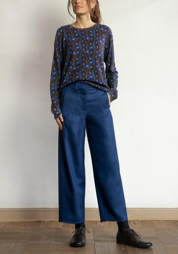 Rose & Lini BARBARA TANI WOOL “PANTS 462 LANA” BLUE
