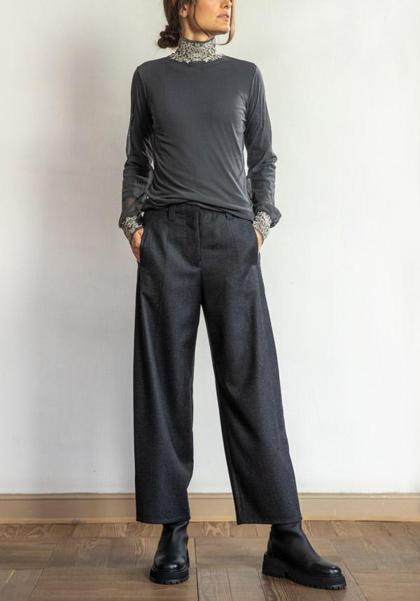 Rose & Lini BARBARA TANI WOOL “PANTS 462 LANA” GREY