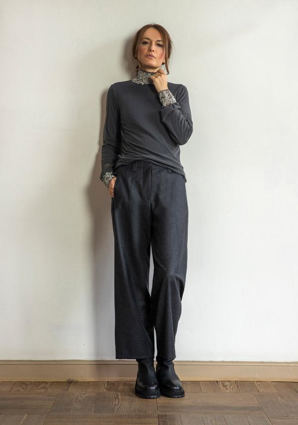 Rose & Lini BARBARA TANI WOOL “PANTS 462 LANA” GREY