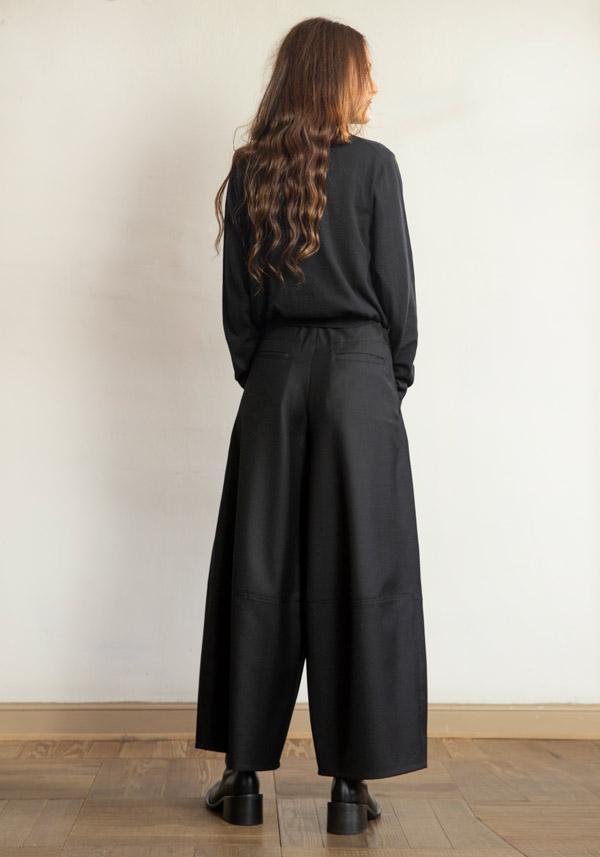 Rose & Lini BARBARA TANI WOOL “PANTS 465 LANA” BLACK