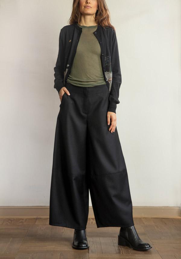 Rose & Lini BARBARA TANI WOOL “PANTS 465 LANA” BLACK