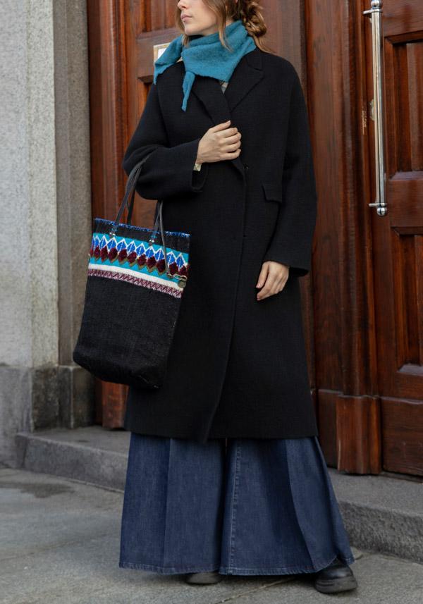 Rose & Lini BOBOUTIC WOOL BLACK LONG COAT “4778”