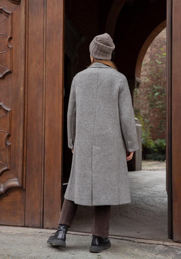 Rose & Lini BOBOUTIC WOOL GREY LONG COAT “4778”