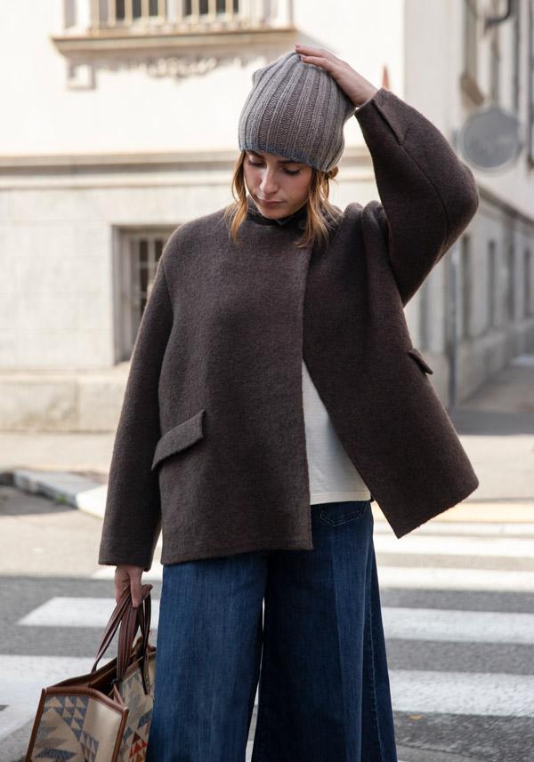 Rose & Lini BOBOUTIC WOOL JACKET “4765” BROWN