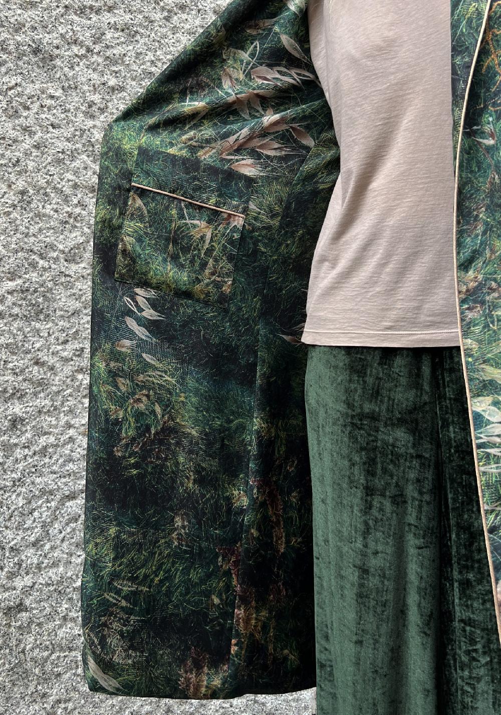 Rose & Lini BOKJA SILK “ROBE” REVERSIBLE GARDEN KIMONO