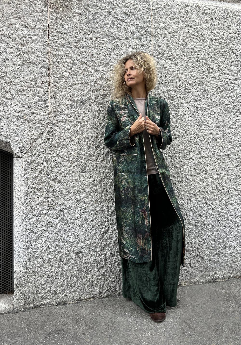 Rose & Lini BOKJA SILK “ROBE” REVERSIBLE GARDEN KIMONO