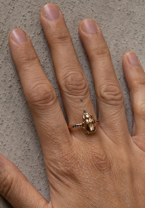 Rose & Lini CATHERINE MICHIELS “SCARAB 2015” GOLD RING