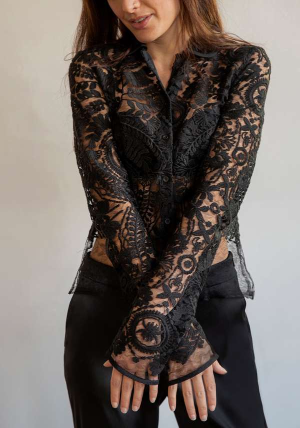 Rose & Lini CO.GO LACE “SHIRT 307” BLACK
