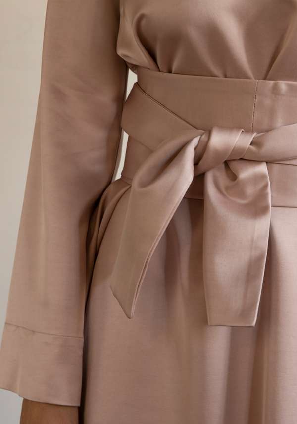 Rose & Lini CO.GO LONG SLEEVED MAXI “DRESS 255” PINK