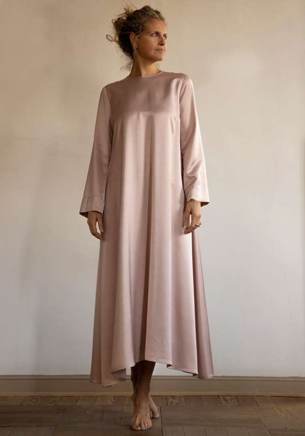 Rose & Lini CO.GO LONG SLEEVED MAXI “DRESS 255” PINK