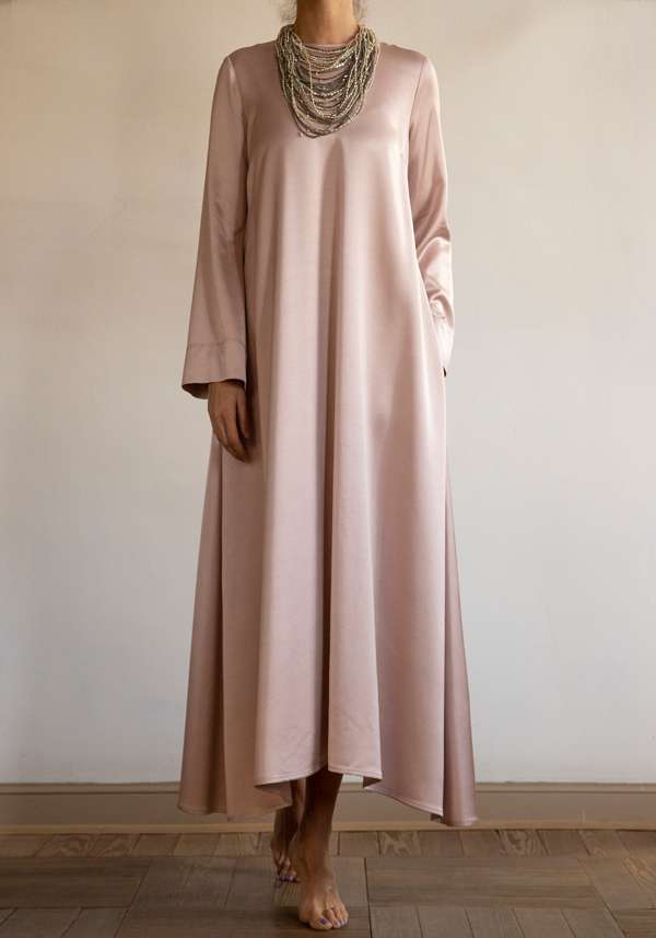 Rose & Lini CO.GO LONG SLEEVED MAXI “DRESS 255” PINK