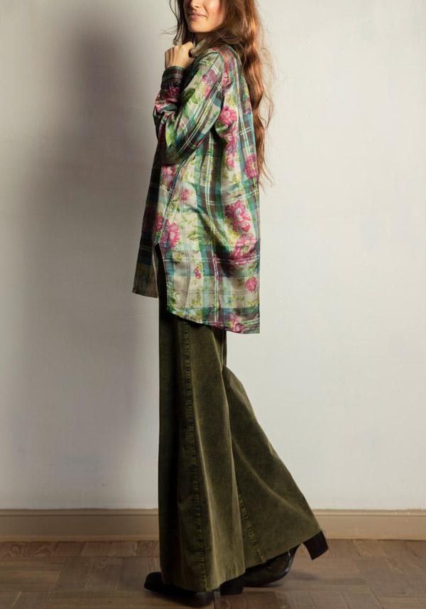 Rose & Lini ROSE & LINI COTTON “FAVIGNANA” OCHER WIDE LEG PANTS