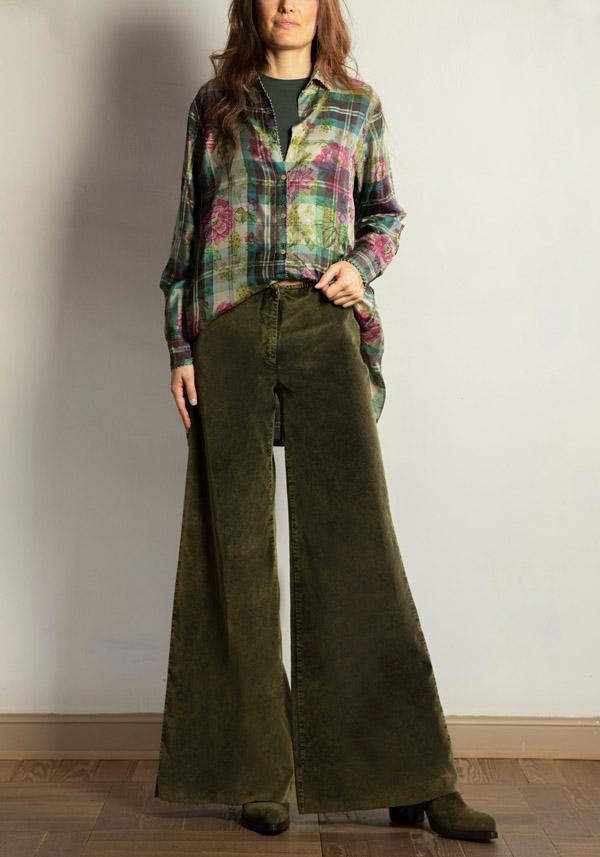 Rose & Lini ROSE & LINI COTTON “FAVIGNANA” OCHER WIDE LEG PANTS