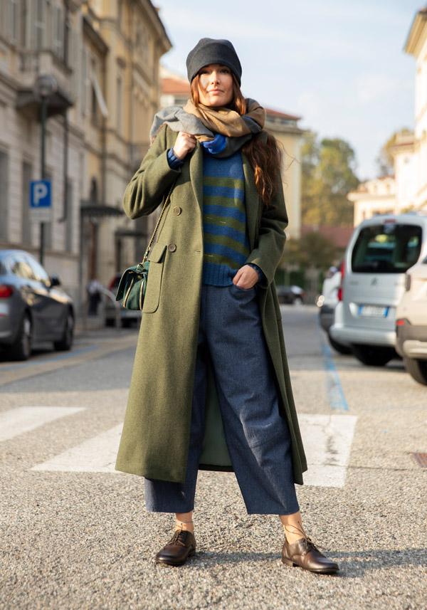 Rose & Lini CRISTINA BONFANTI WOOL “DIDO” DENIM PANTS