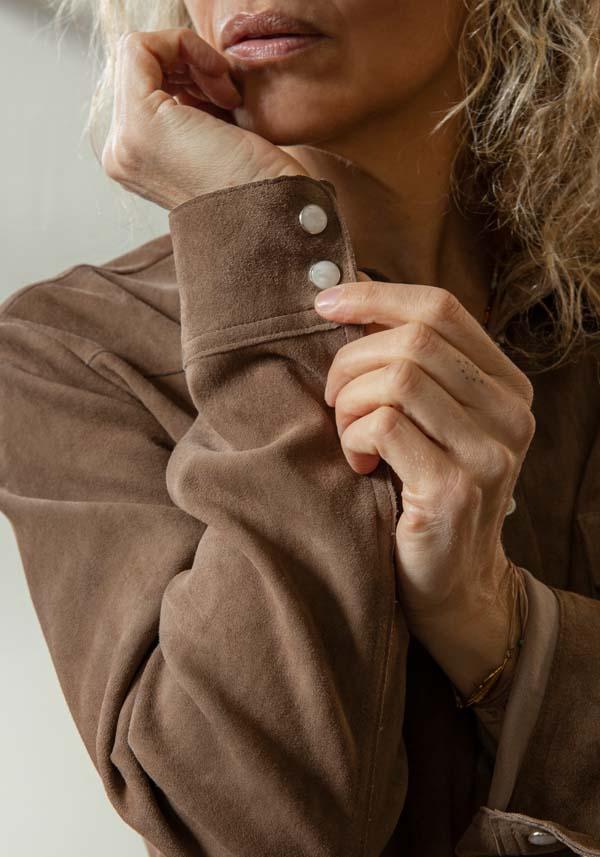 Rose & Lini DAD MILANO SUEDE “WESTERN SHIRT” TAUPE