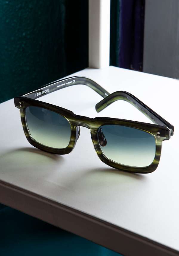 Rose & Lini DELIRIOUS “MAHARAJA” #3 GREEN SUNGLASSES