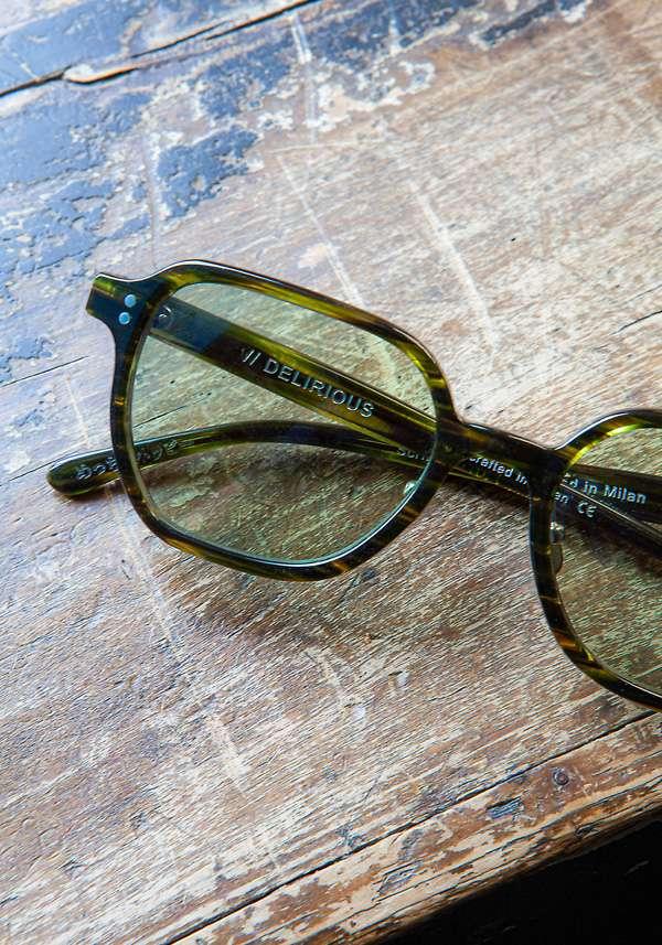 Rose & Lini DELIRIOUS “SCRIBA L” #3 GREEN SUNGLASSES