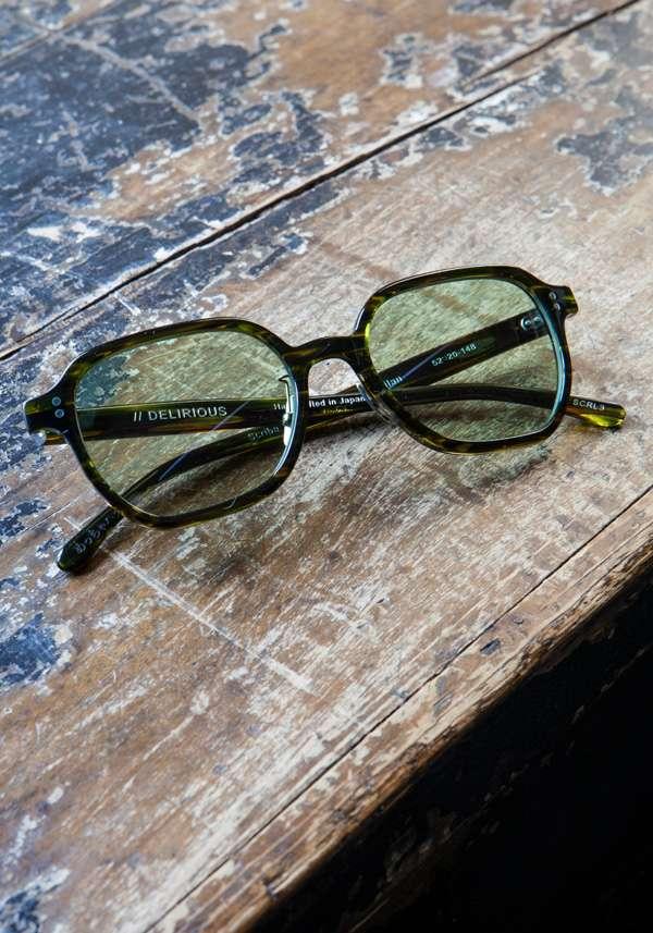 Rose & Lini DELIRIOUS “SCRIBA L” #3 GREEN SUNGLASSES