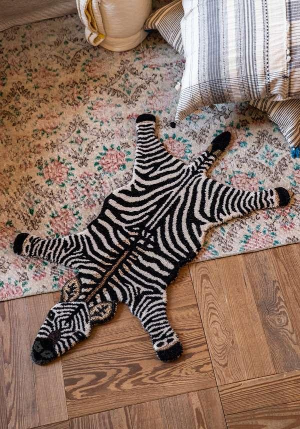 Rose & Lini DOING GOODS “STRIPEY ZEBRA” SMALL RUG