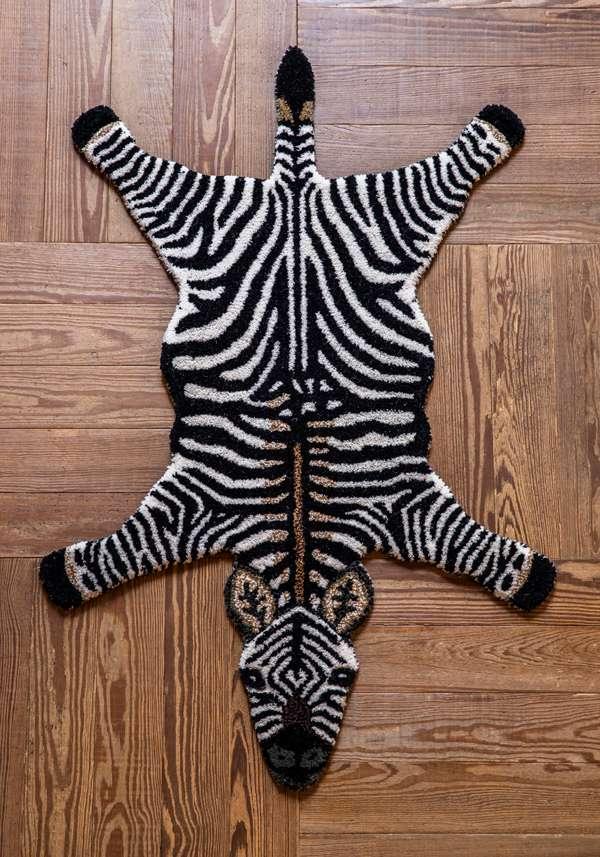 Rose & Lini DOING GOODS “STRIPEY ZEBRA” SMALL RUG