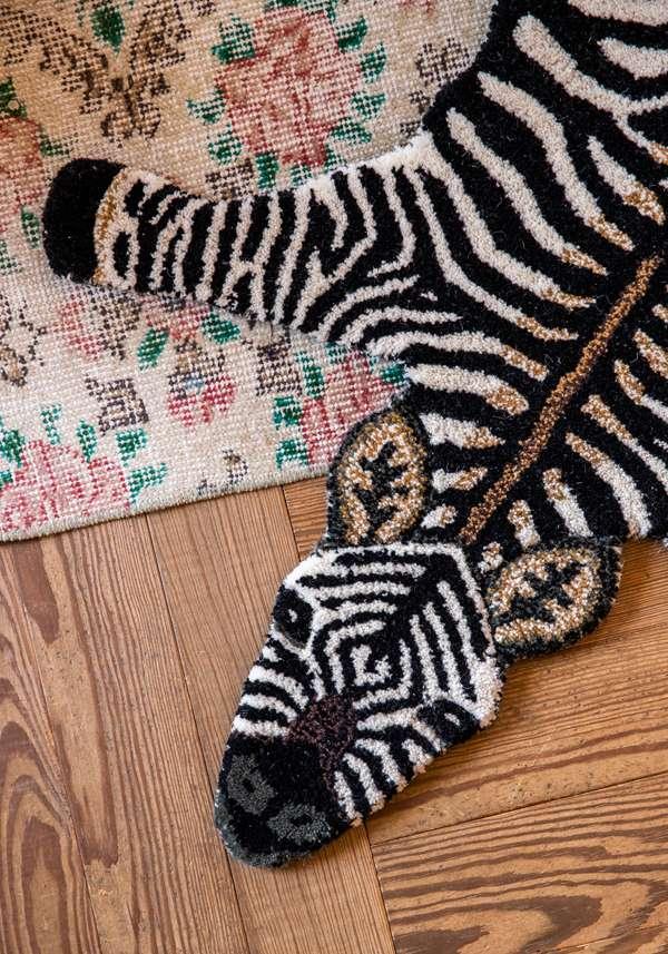Rose & Lini DOING GOODS “STRIPEY ZEBRA” SMALL RUG