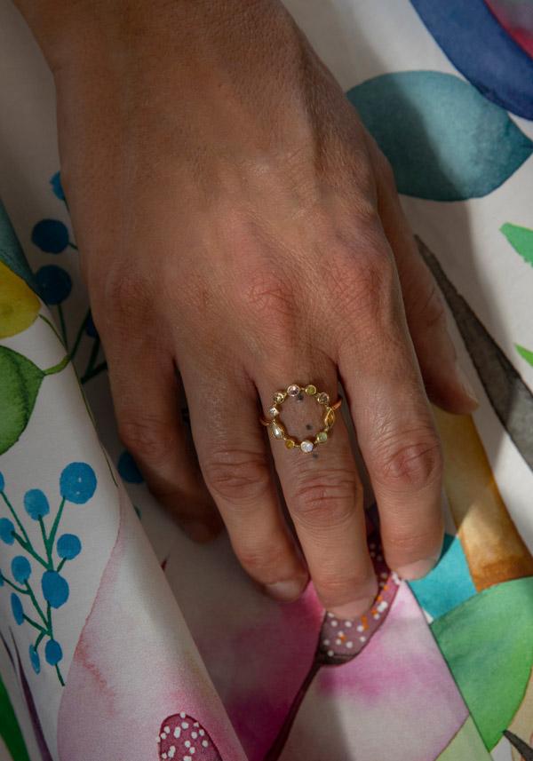 Rose & Lini DORETTE “BAGUE COURONNÉE” GOLD RING