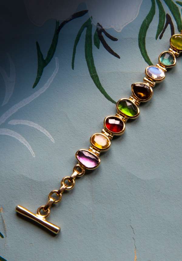 Rose & Lini DORETTE GOLD STUDDED “SOUPLE BRACELET”