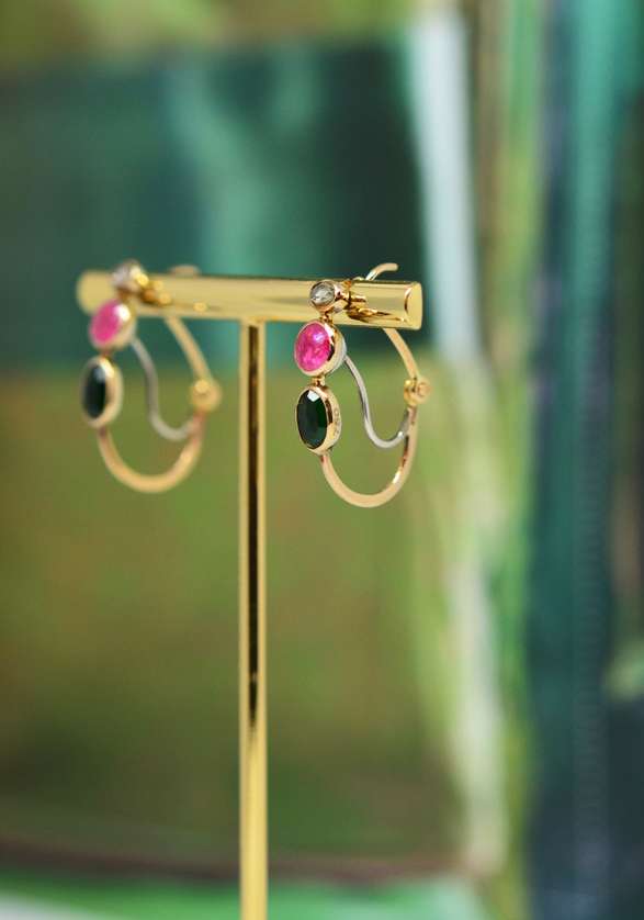 Rose & Lini DORETTE GREEN TOURMALINE EARRINGS