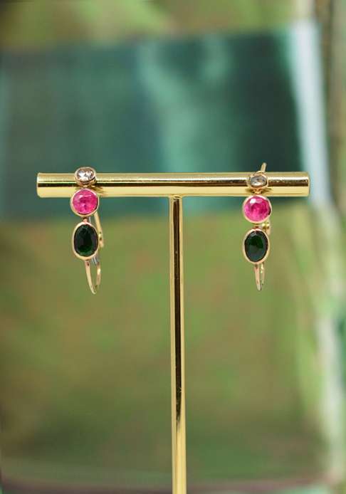 Rose & Lini DORETTE GREEN TOURMALINE EARRINGS