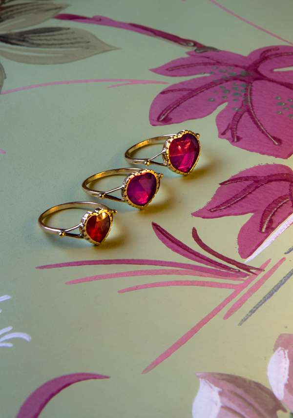 Rose & Lini DORETTE LARGE “BAGUE COEUR” GOLD RING