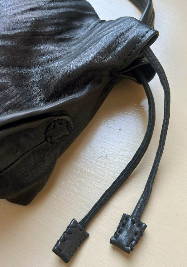 Rose & Lini EN SHALLA LAMB LEATHER “BAG 45L16L” BLACK