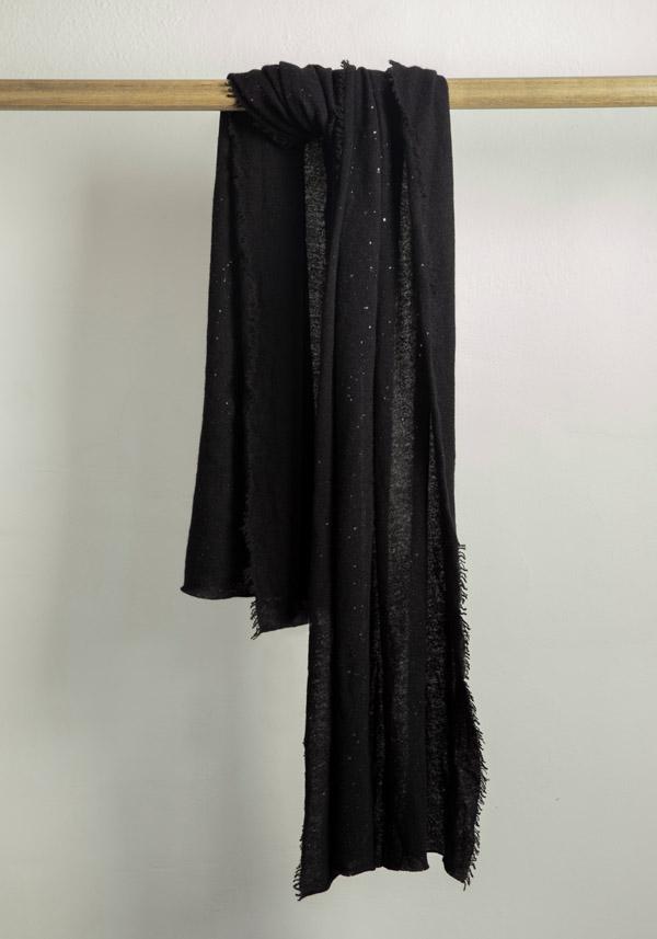 Rose & Lini FALIERO SARTI CASHMERE “ARIEL” BLACK STOLE