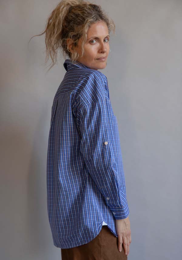 Rose & Lini FINAMORE BLUETTE STRIPED “SONIA” SHIRT