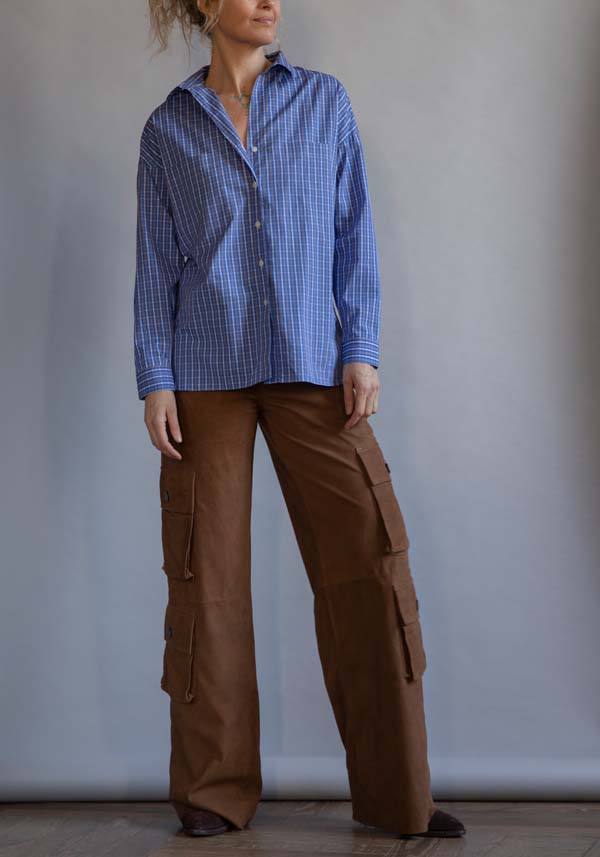 Rose & Lini FINAMORE BLUETTE STRIPED “SONIA” SHIRT