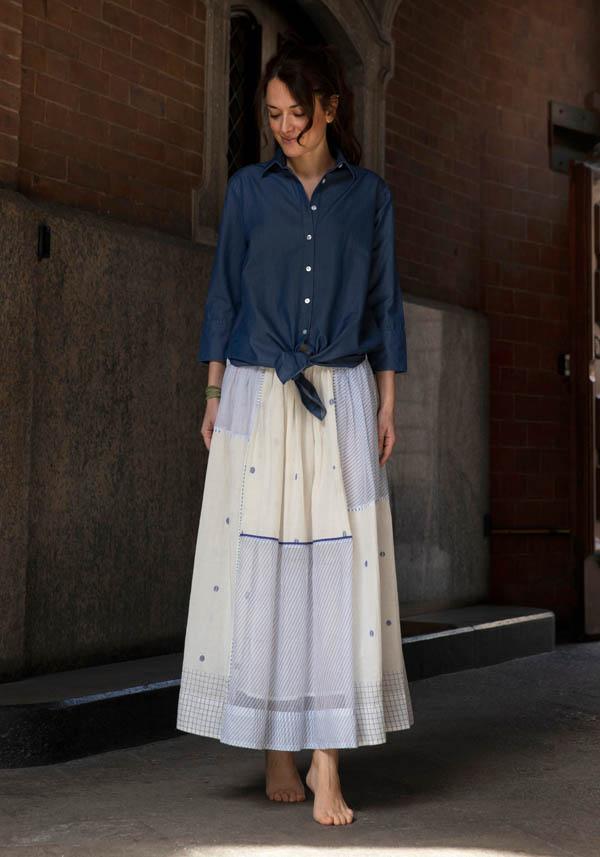 Rose & Lini FINAMORE COTTON “SAHARA” DENIM SHIRT