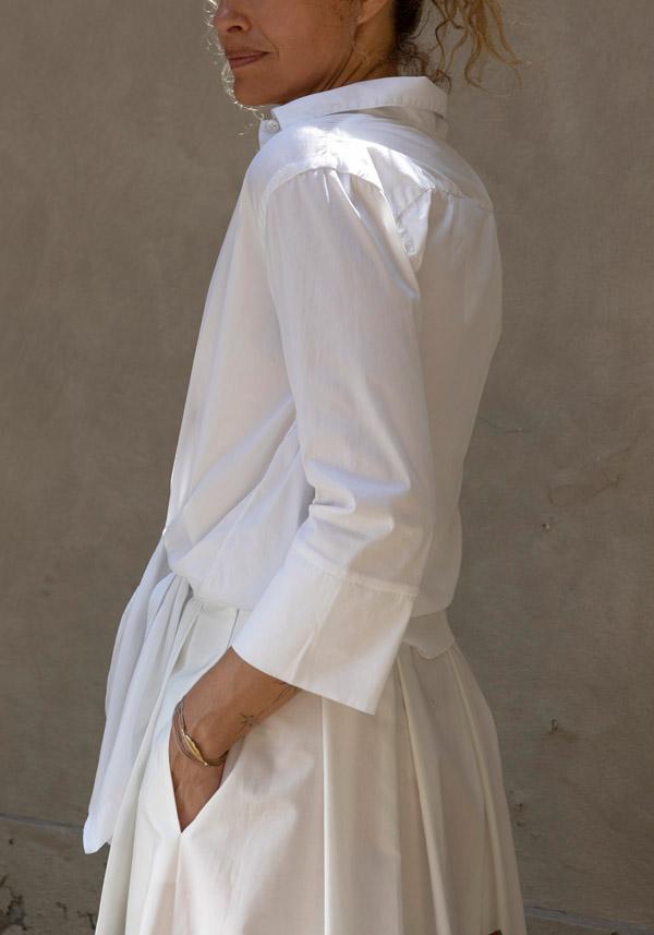 Rose & Lini FINAMORE COTTON “SARAH” WHITE SHIRT