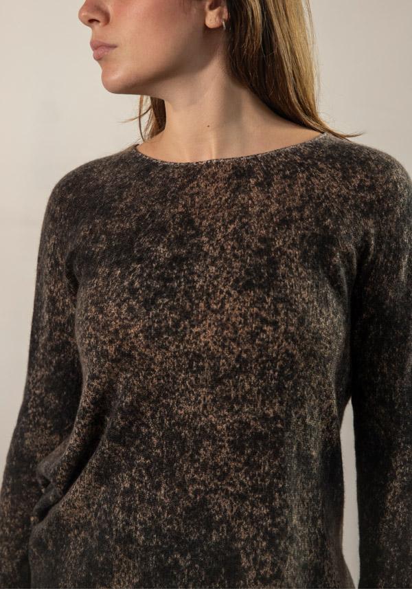 Rose & Lini FISSORE CASHMERE “BRUCO 71” KNIT ESPRESSO