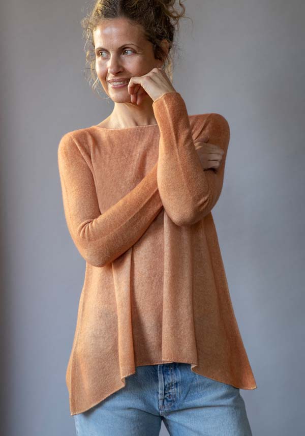 Rose & Lini FISSORE CASHMERE KNIT “BRUCO 12” PEACH
