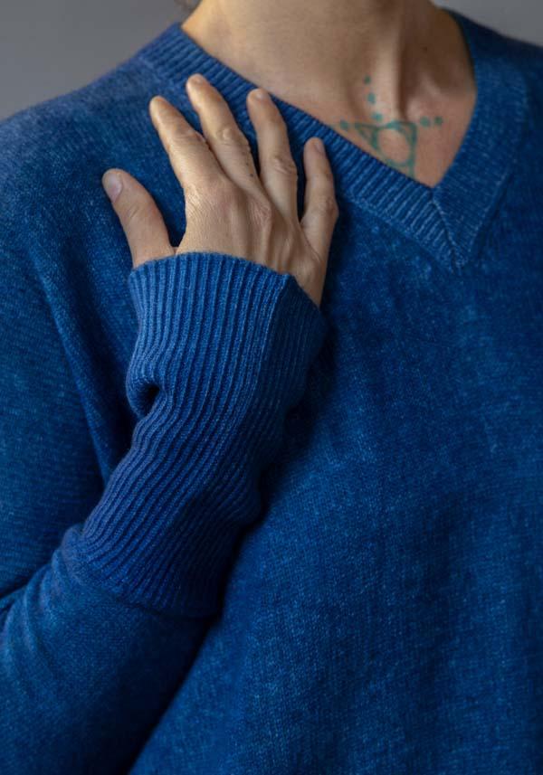 Rose & Lini FISSORE CASHMERE KNIT “MARGHERITA” INDIGO