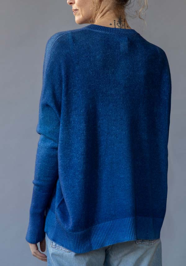 Rose & Lini FISSORE CASHMERE KNIT “MARGHERITA” INDIGO