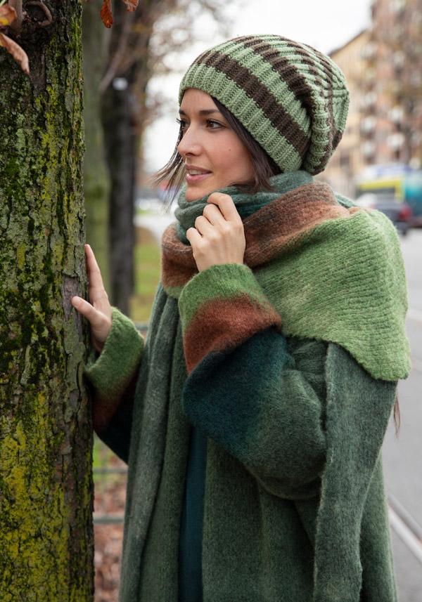 Rose & Lini FISSORE CASHMERE “MARIANNE 13” KAKI SCARF