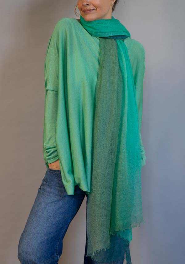 Rose & Lini FISSORE CASHMERE “ZURIGO” GREEN PULL