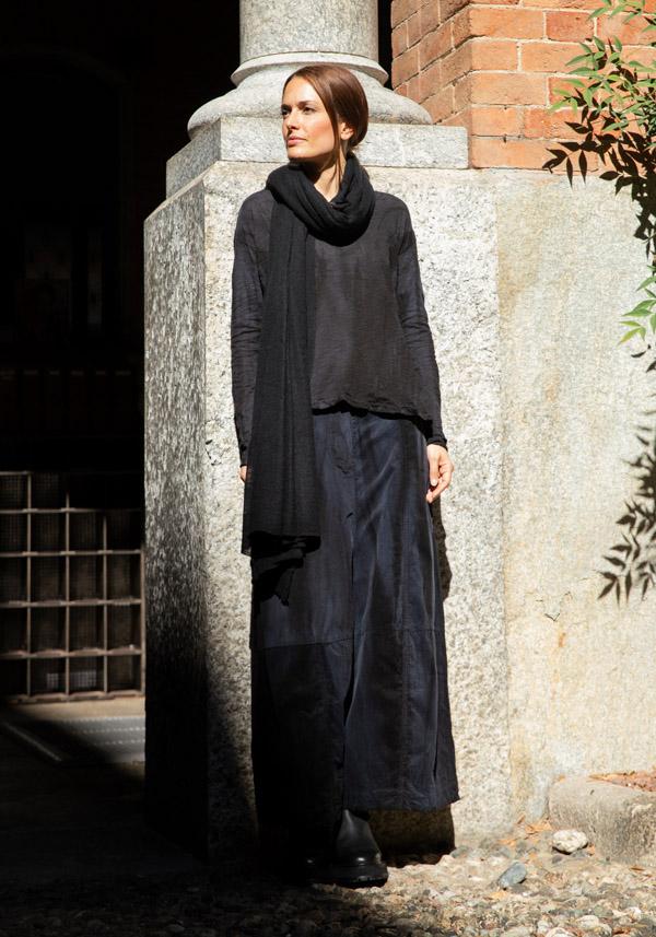 Rose & Lini GILDA MIDANI COTTON “EGG PANTS” BLACK