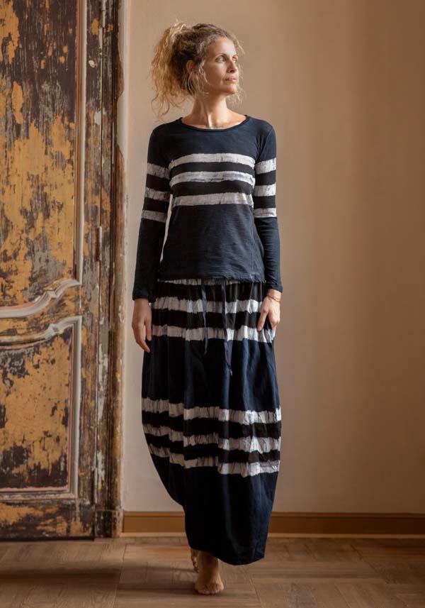 Rose & Lini GILDA MIDANI “Y SKIRT 2515” BLACK & BLUE